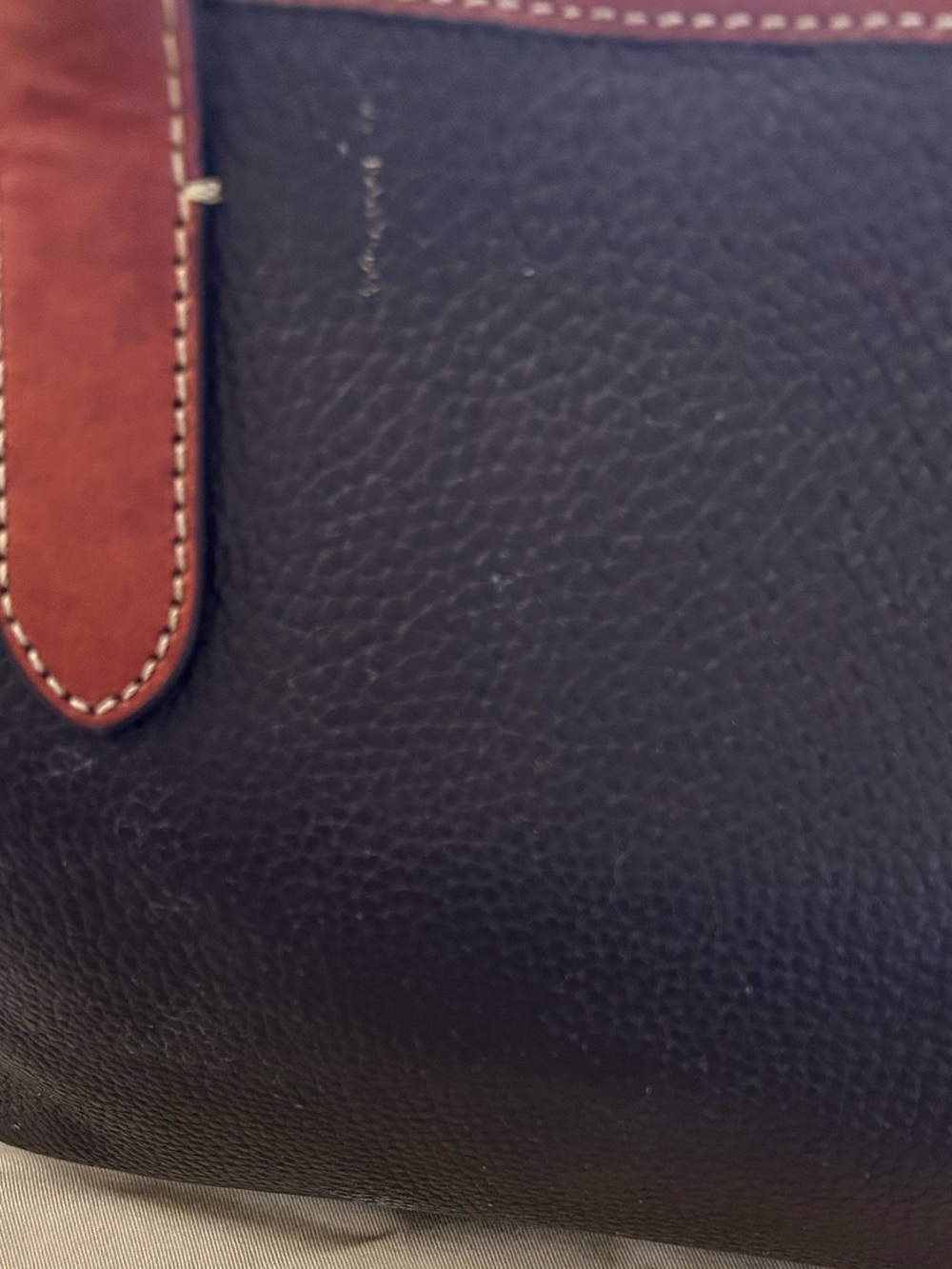 Dooney & Bourke Dark Brown Pebbled Leather Tote - Picture 8 of 12